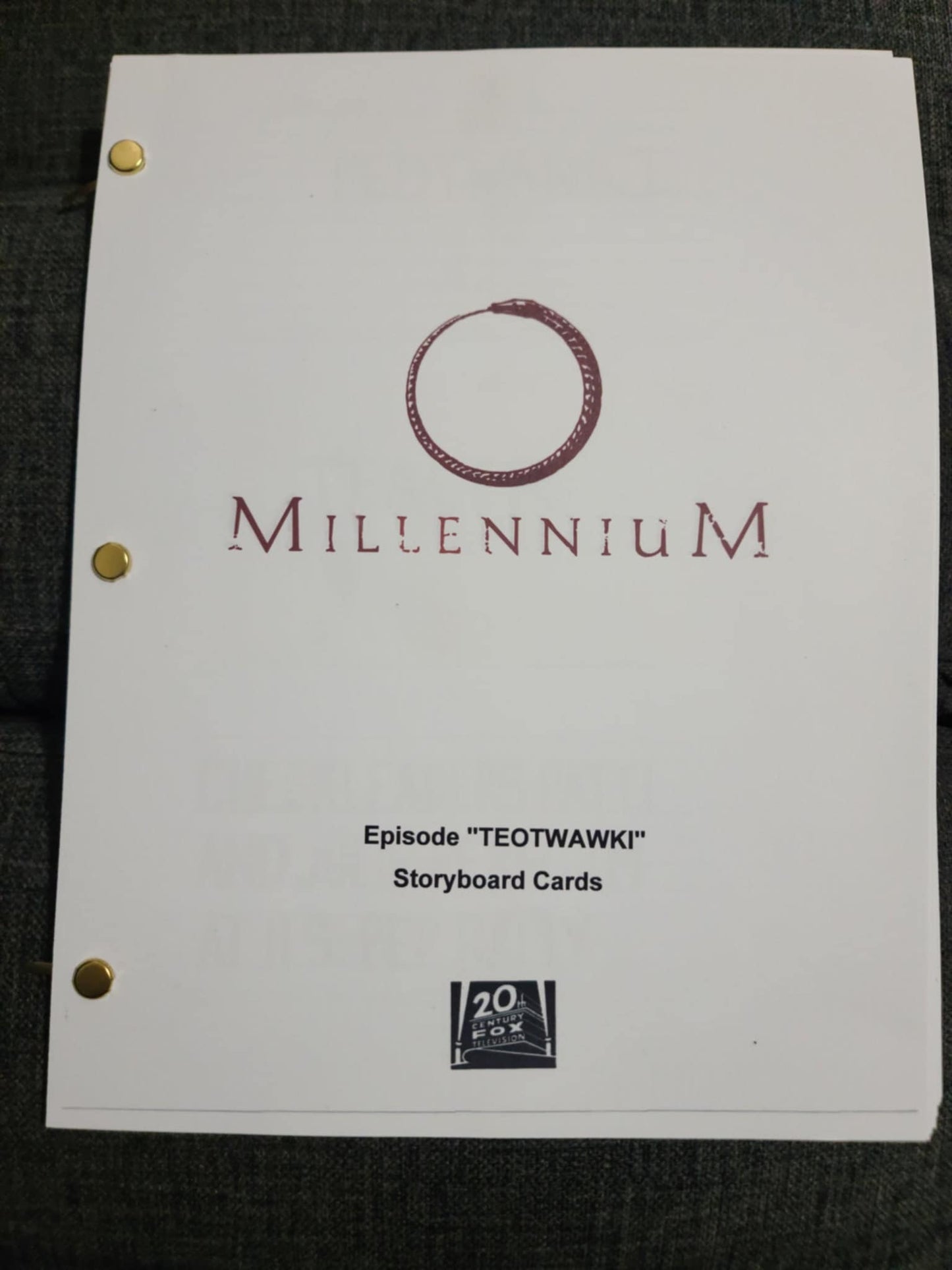 Millennium Storyboard Card Sheets - Episode TEOTWAWKI