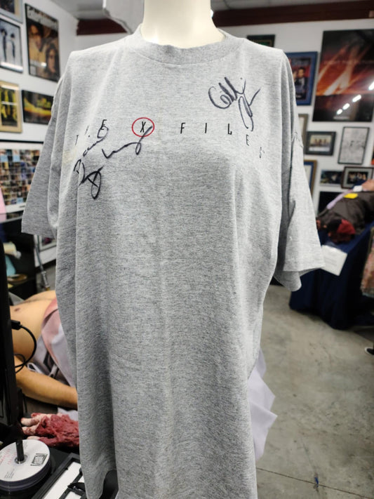 The X-Files Shirt - Autographed by David Duchovny and Gillian Anderson