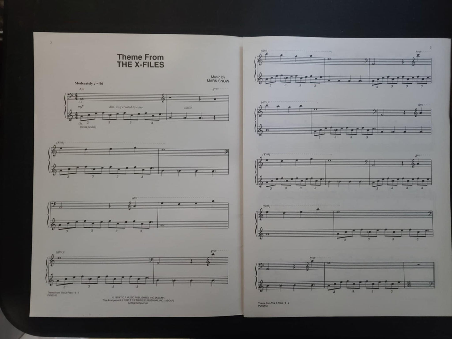 X-Files Original Sheet Music - Theme from The X-Files