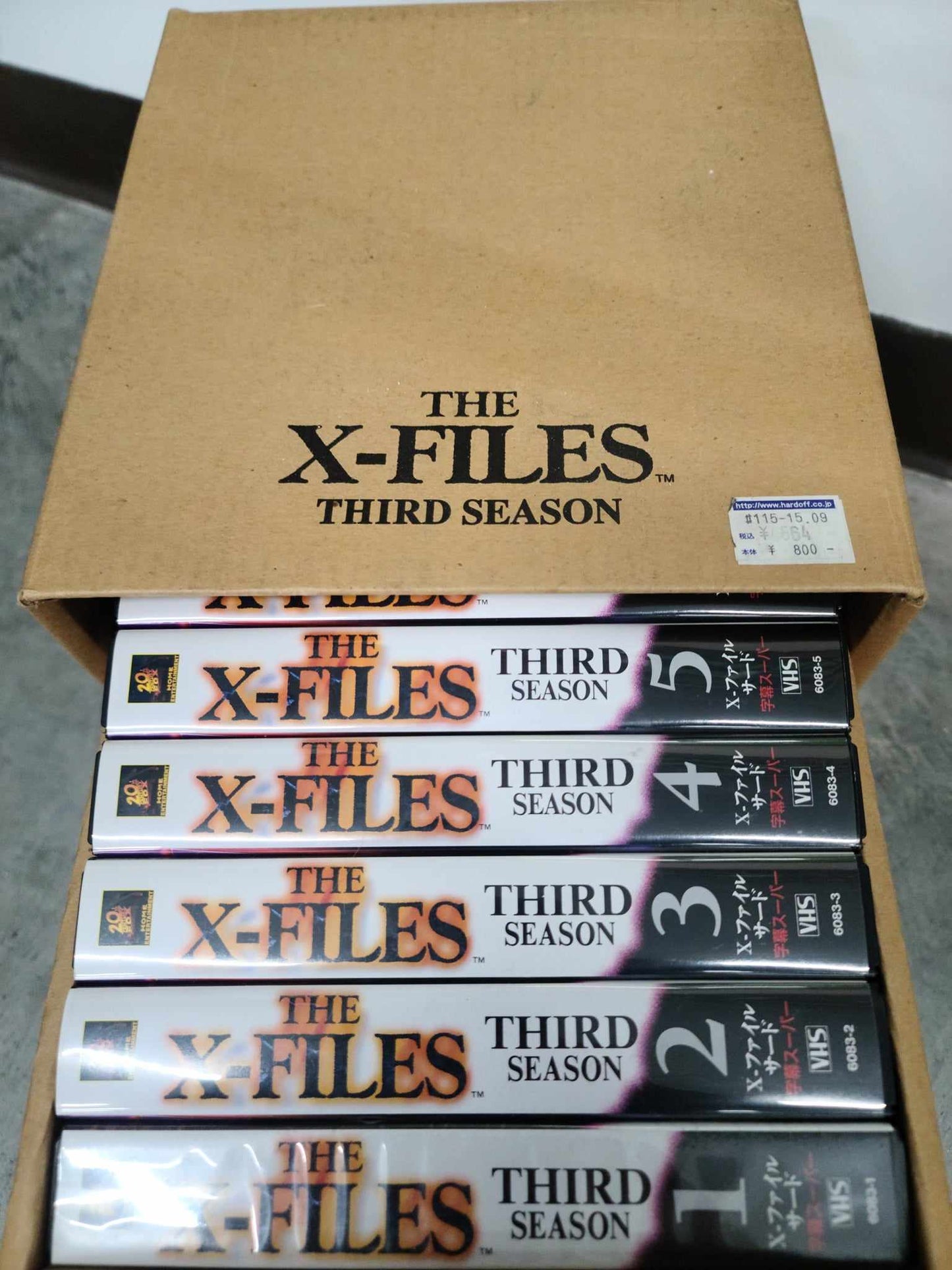 The X-Files Japanese File Cabinet 3rd Season VHS  Set - VERY RARE!