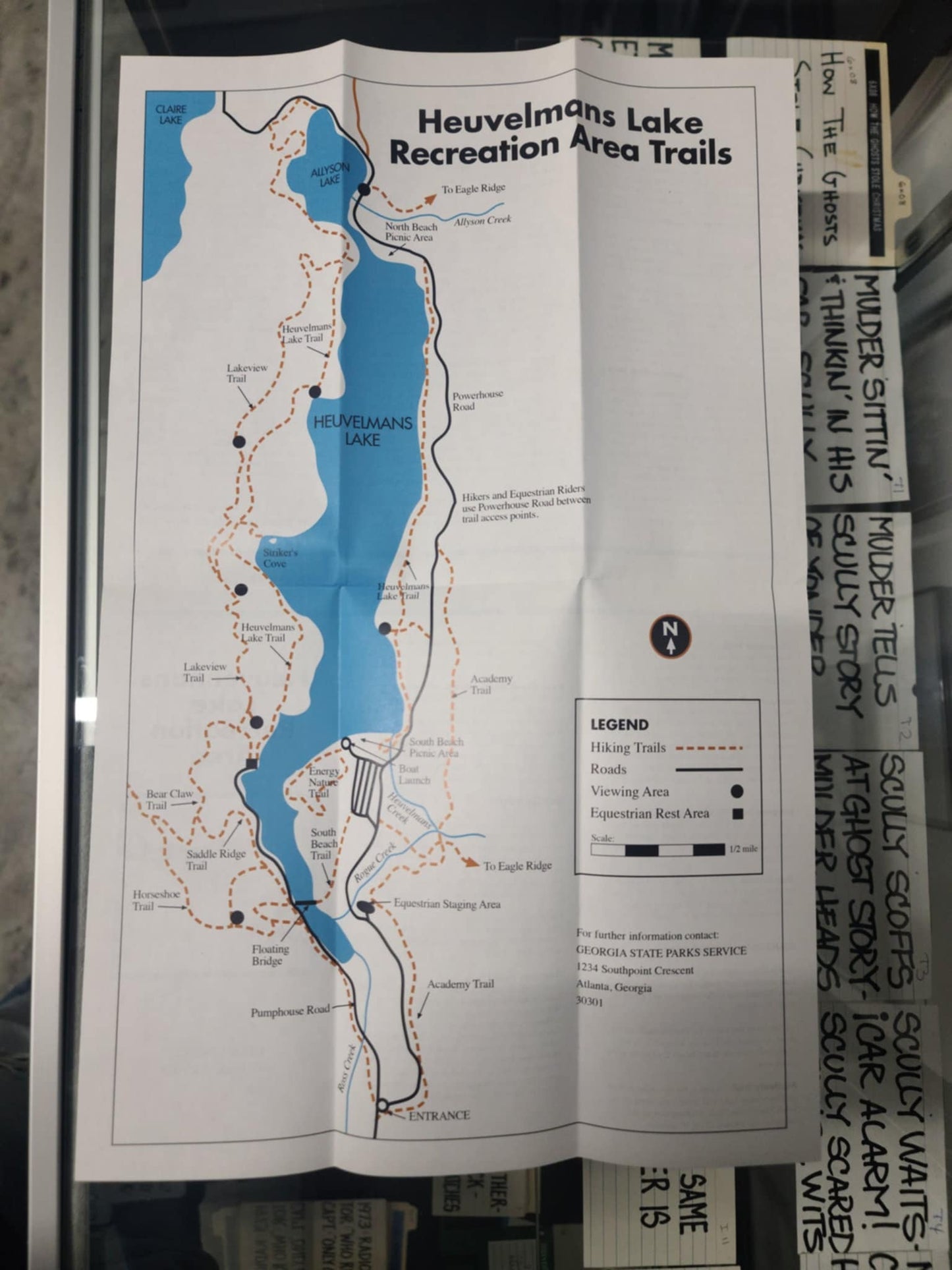 Heuvelmans Lake Recreation Area Map - Production - X-Files Episode "Quagmire"