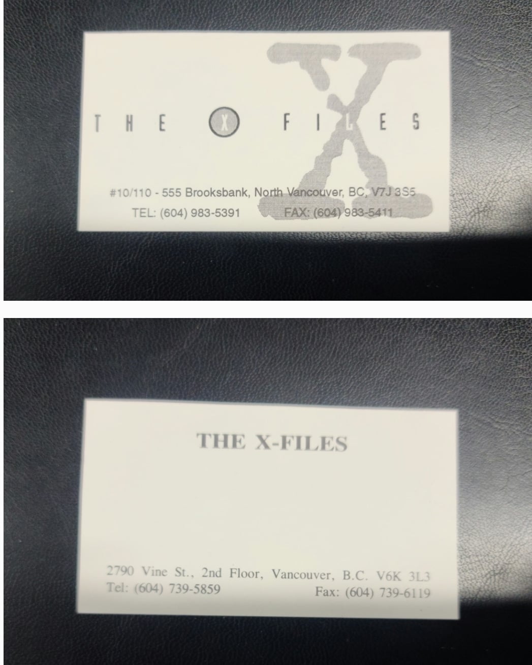 The X-Files Production Business Card