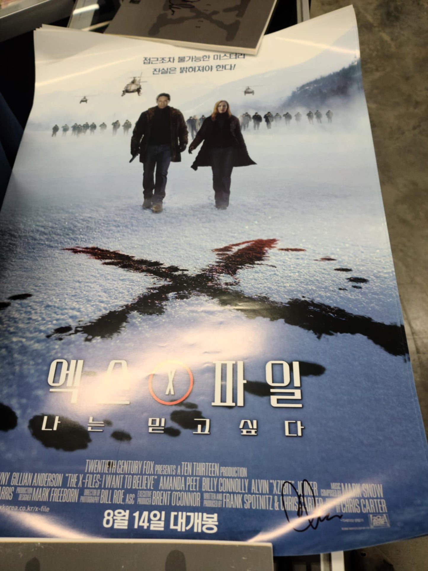 X-Files IWTB International Mini Poster-Autographed by Chris Carter