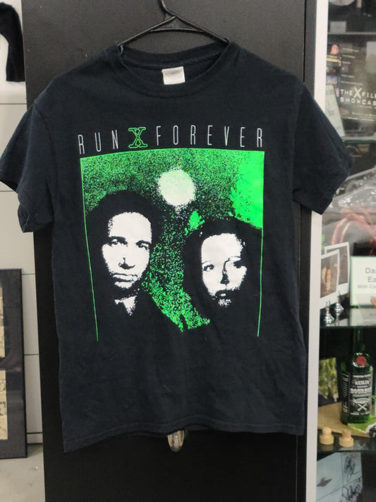 X-Files Shirt -Run X Forever Mulder and Scully