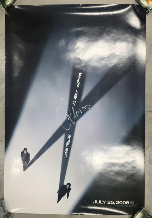 X-Files Movie Poster - Autographed by Chris Carter W/ The Truth is Out There