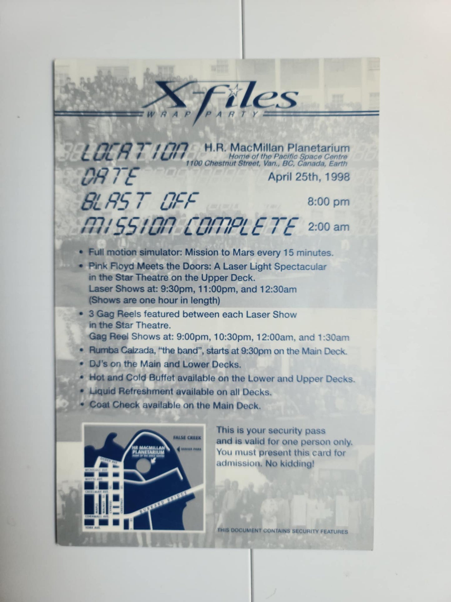 The X-Files  Wrap Party Invitation