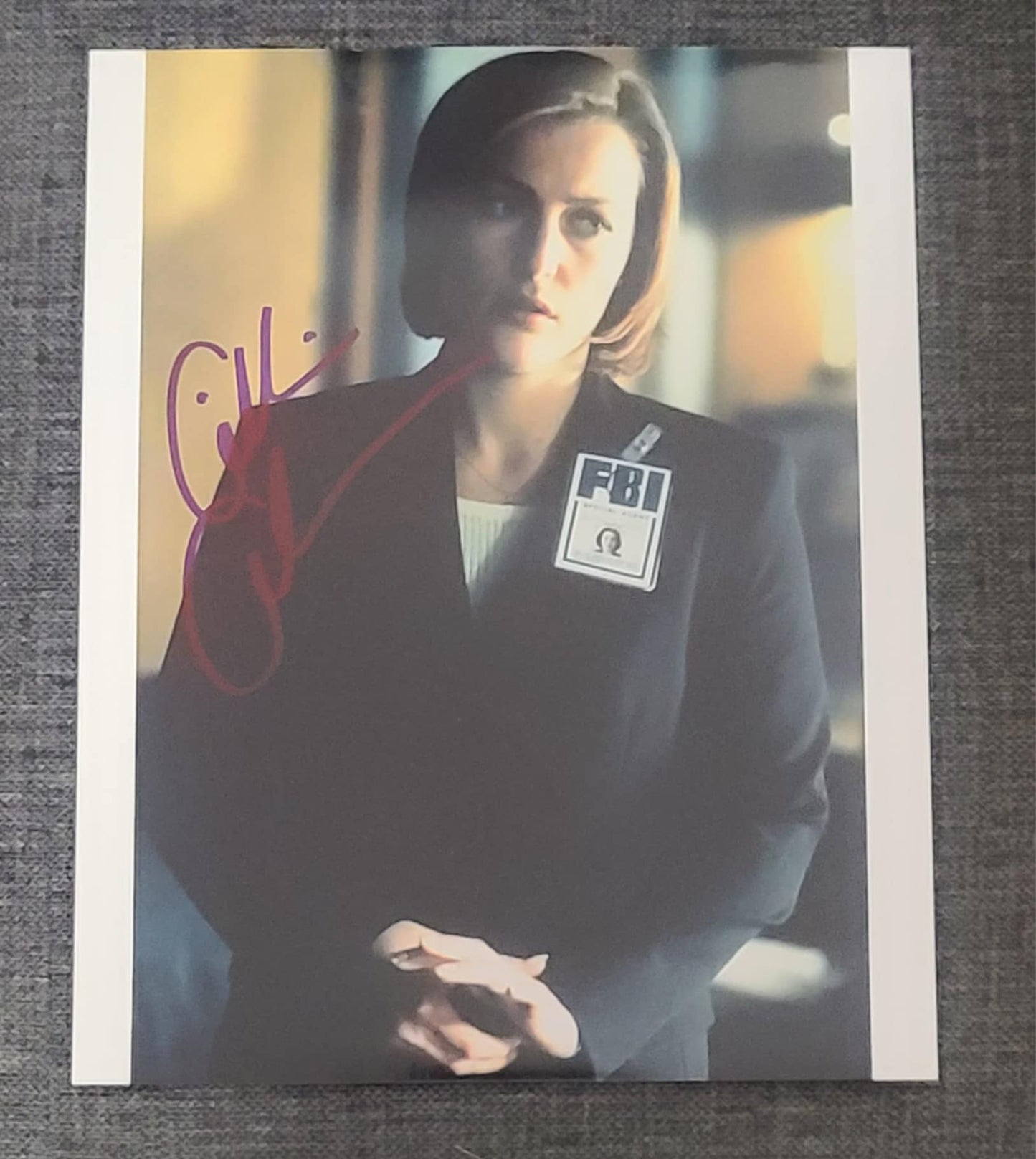 X-Files Photo - Autographed by Gillian Anderson - (JAB)