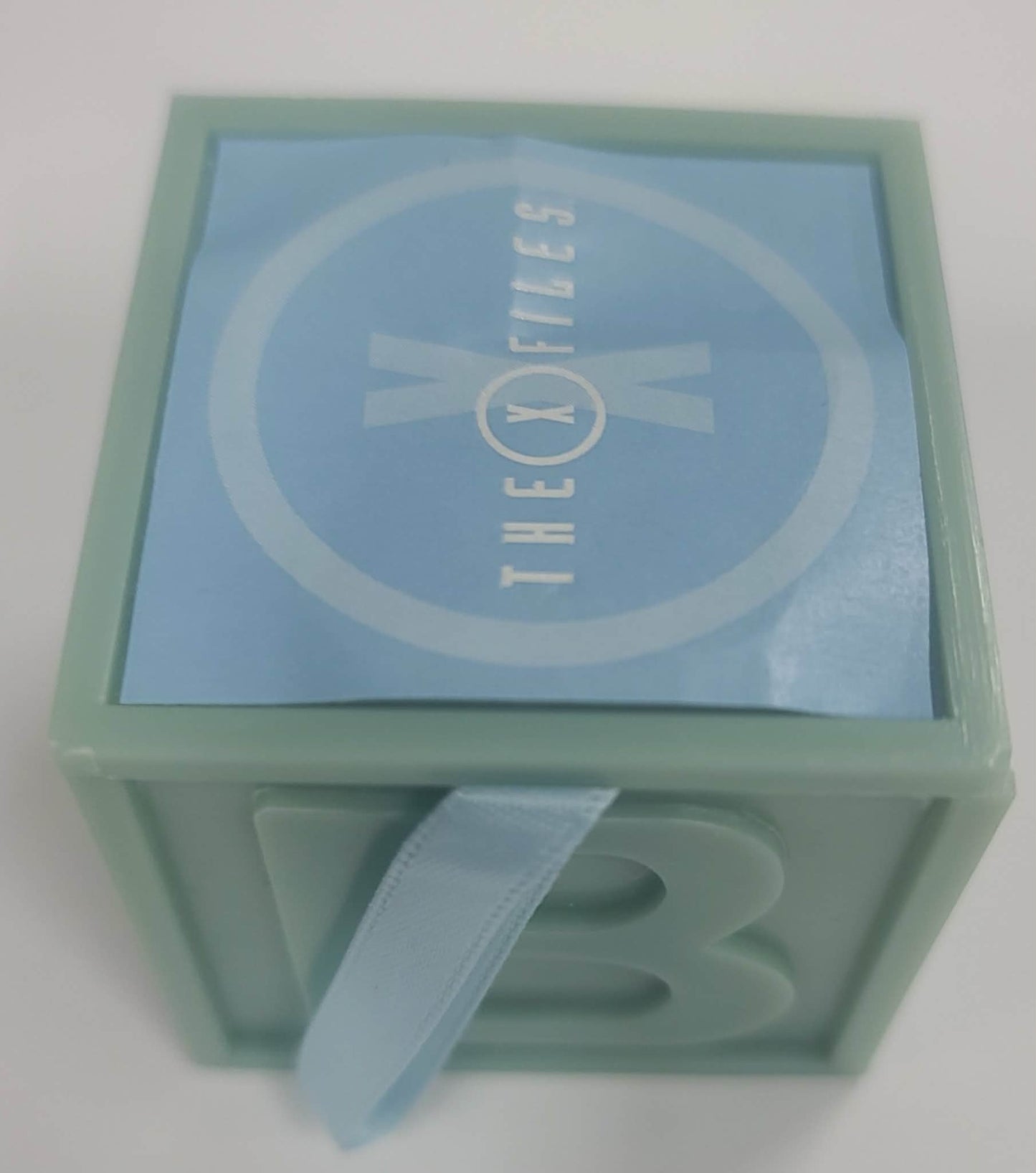 X-Files - It's a boy? Baby Block - promotional from final wrap.*Rare*