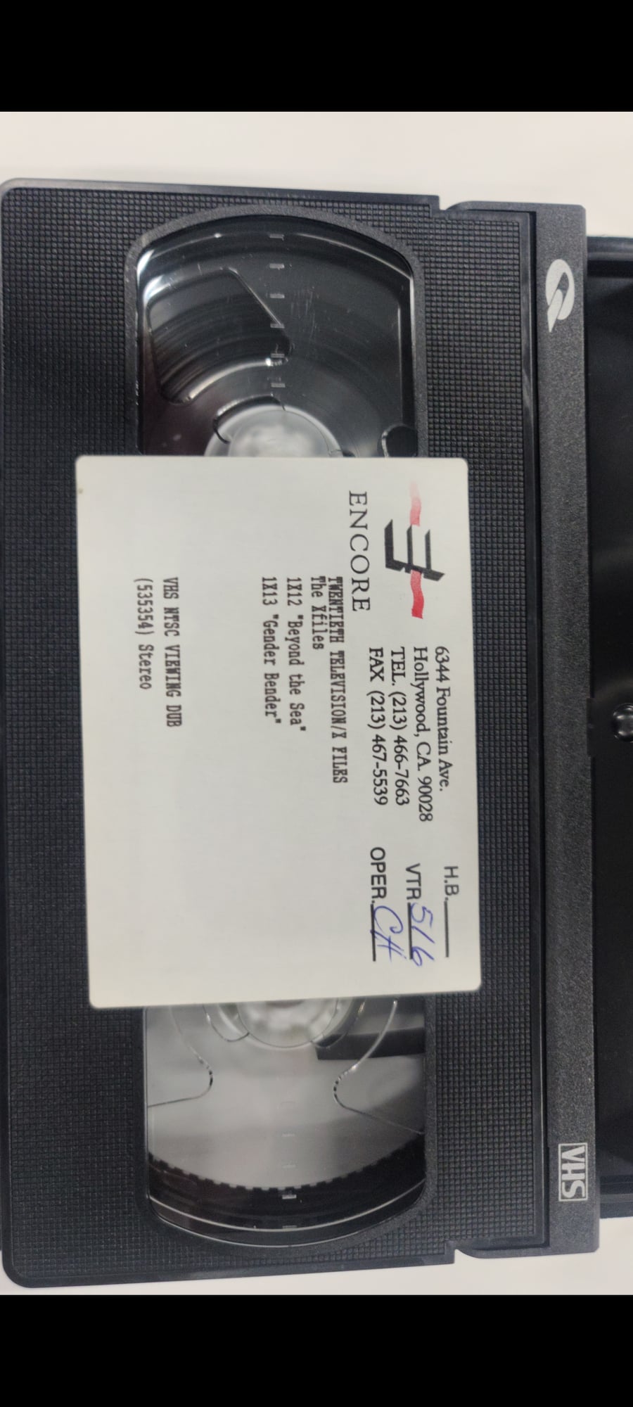 X-Files Screener Tape/ VHS - Episodes: " Beyond The Sea" and "Gender Bender"