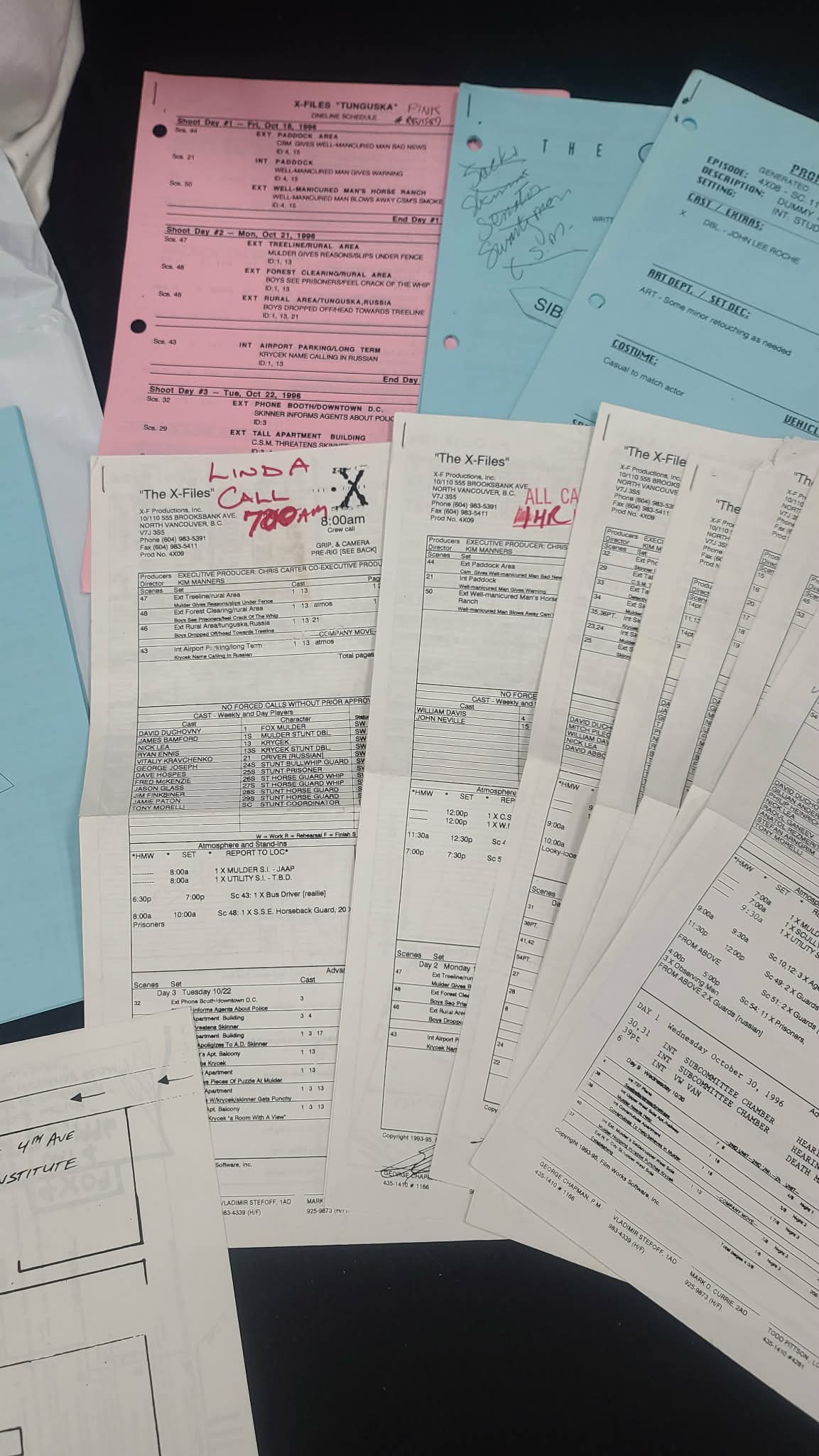 *X-Files - Original Production Used Script - Tunguska