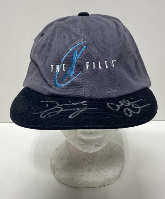 X-Files-"Fight The Future" Hat Autographed by Gillian Anderson & David Duchovny