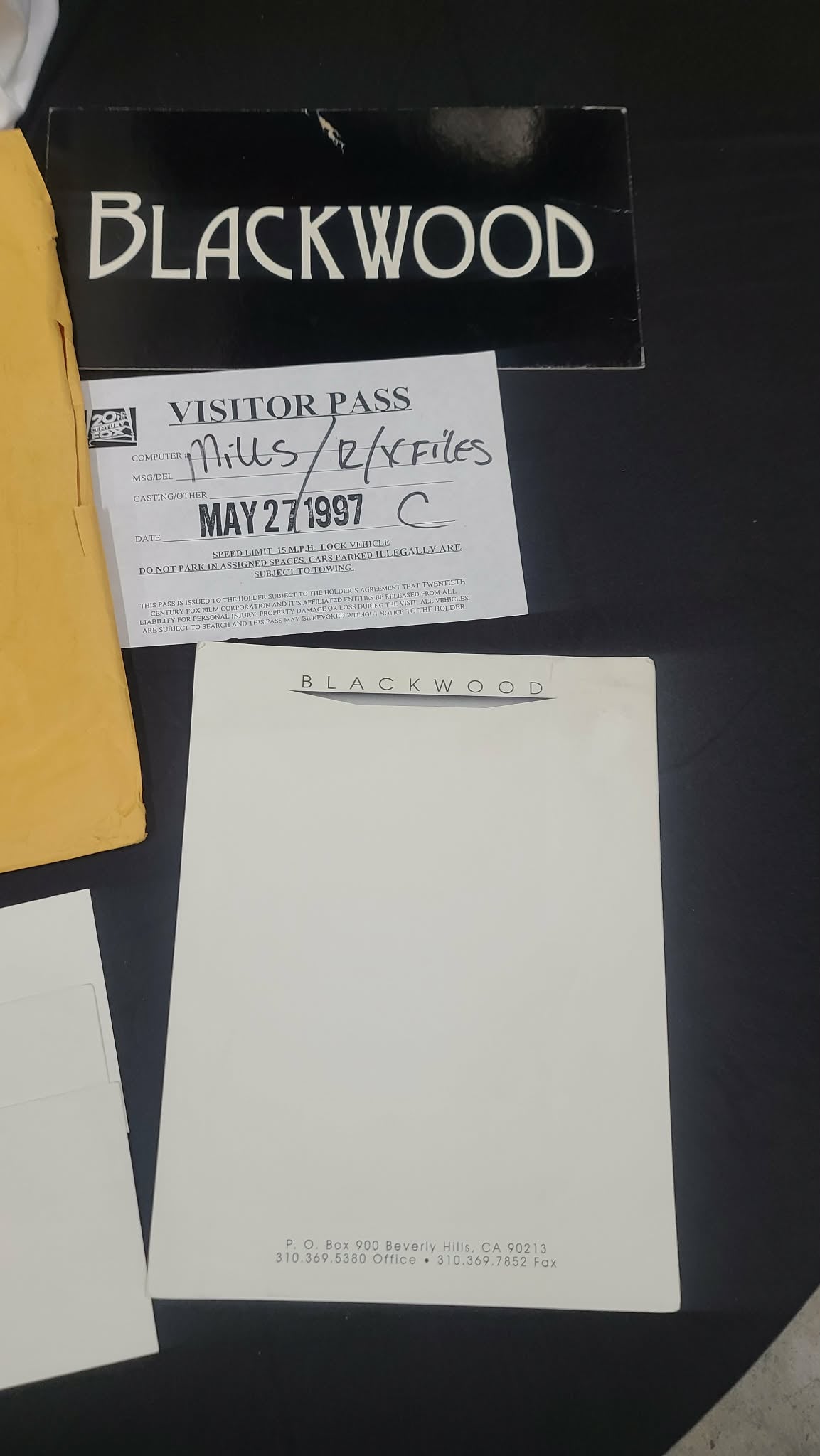 *X-Files - VERY RARE ** Blackwood / Fight The Future Original Production Call Sheets (approx. 80 ), and more