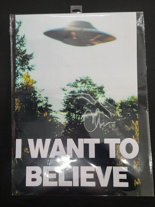 Chris Carters autographed IWTB poster -13x19 - Silver