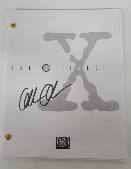 Autographed by Gillian Anderson-X-Files Production Copy Script -episode BAD BLOOD