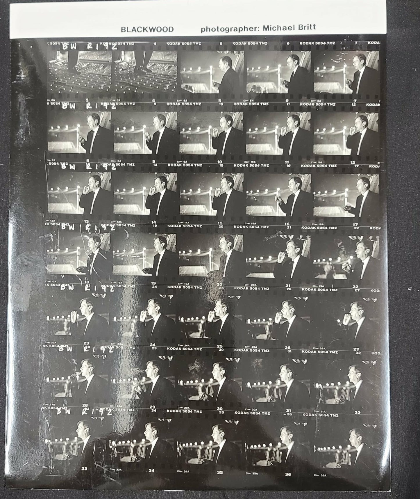 *X-Files- Original Production Used Contact Sheet - FIGHT THE FUTURE (BLACKWOOD) - CSM  Cigarette Smoking Man