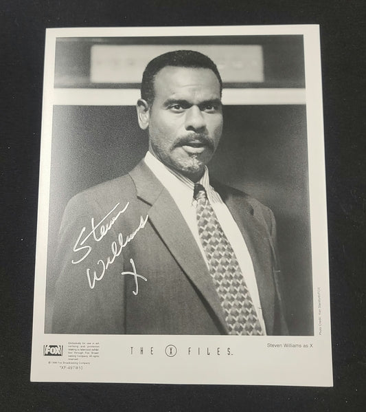 *X-Files-Autographed Press Photo - Steven Williams - Mr. X