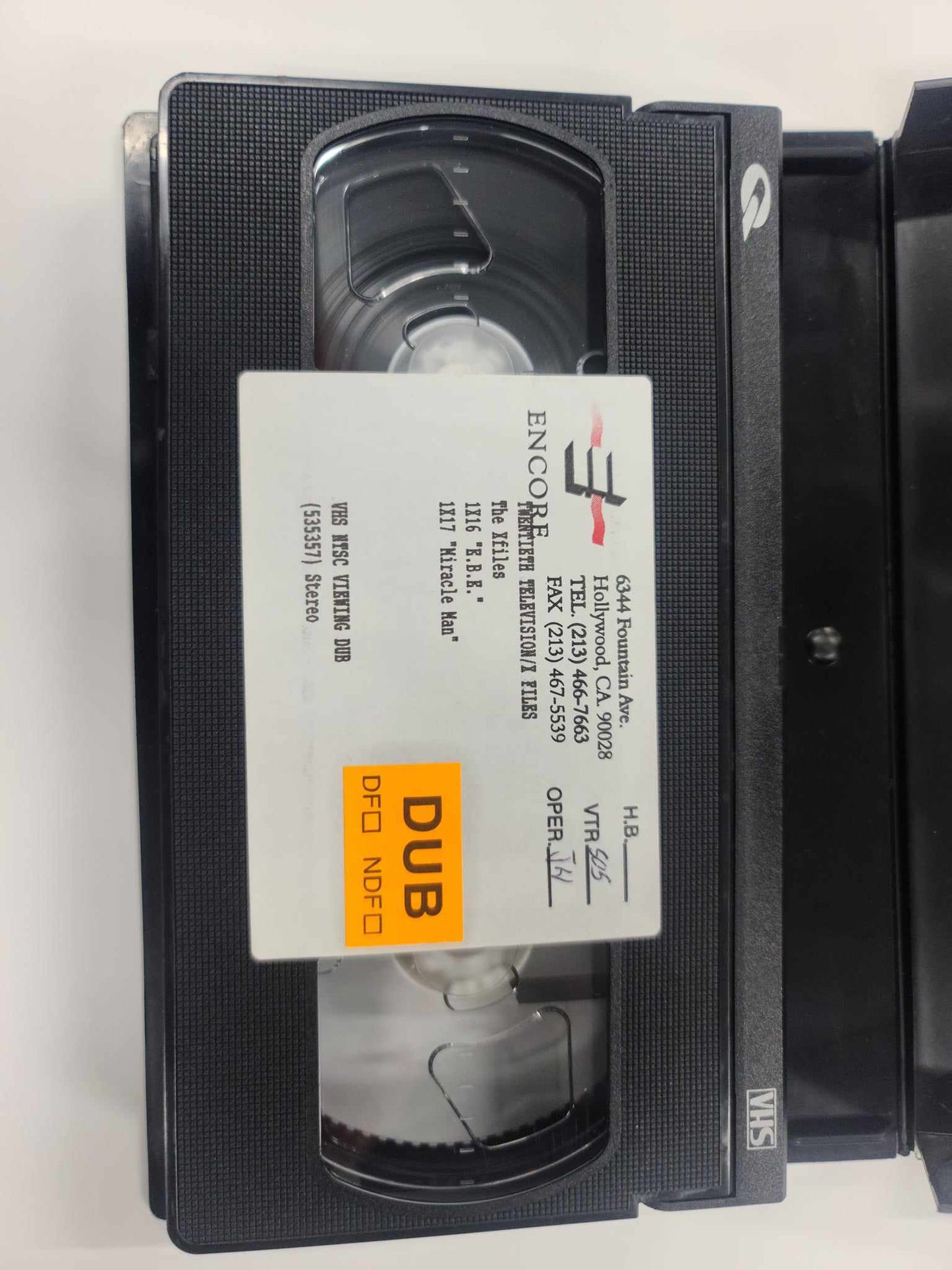 X-Files Screener Tape/ VHS - Episodes: "E.B.E." and "Miracle Man"