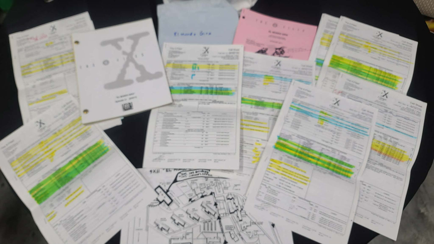 *X-Files - Original Production Used Script -El Mundo Giro
