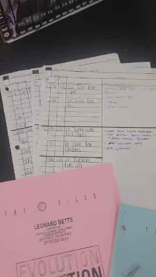 *X-Files - Original Production Used Script - Leonard Betts