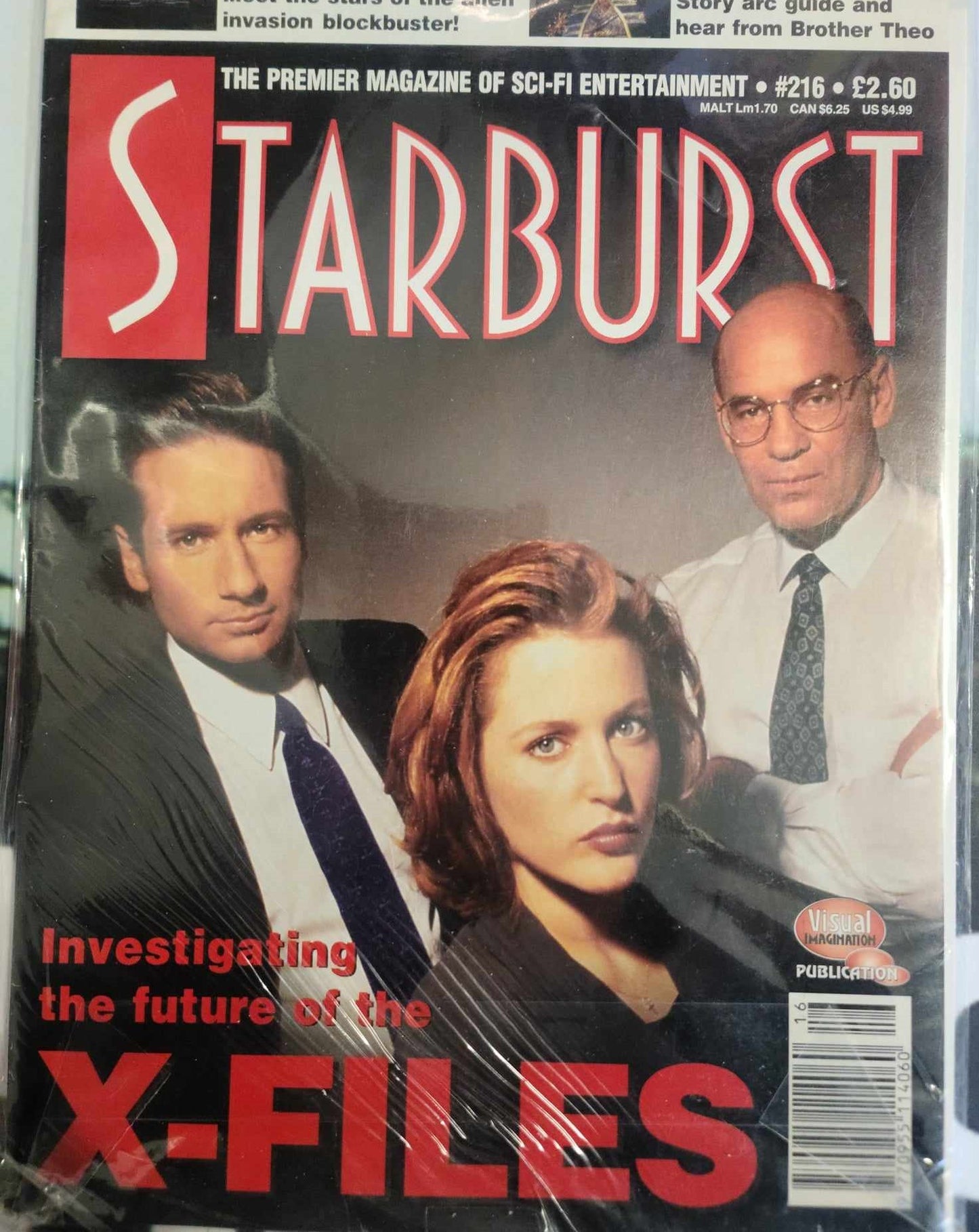 Starburst Magazine  #216 - Xfiles Magazine - David Duchovny Mitch Pileggi Gillian Anderson