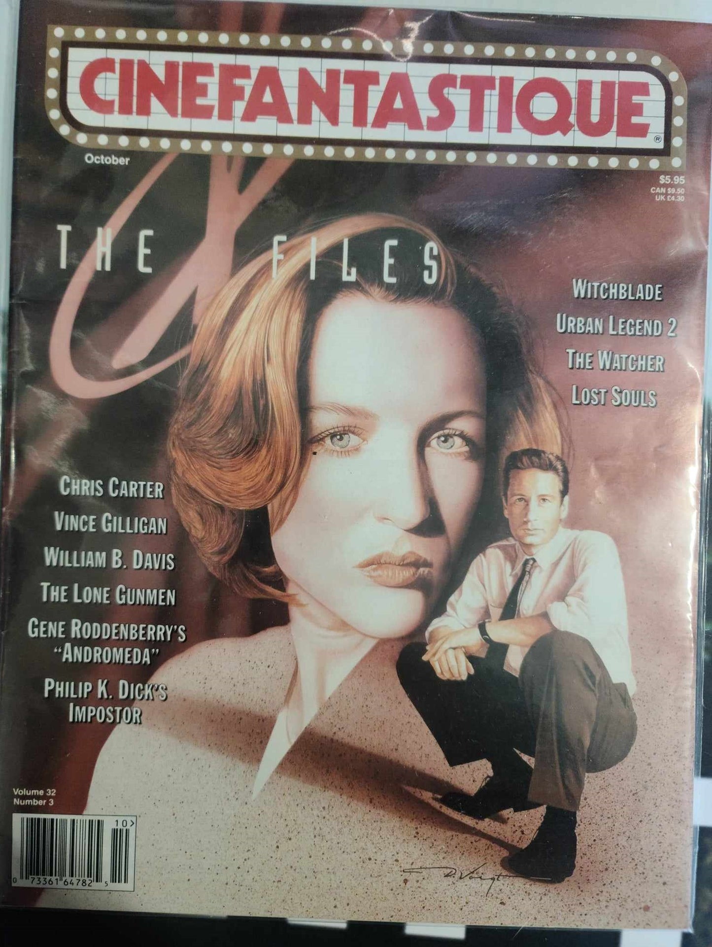 CINEFASTIQUE vol.32 Number 3-   Gillian Anderson Cover - X-Files