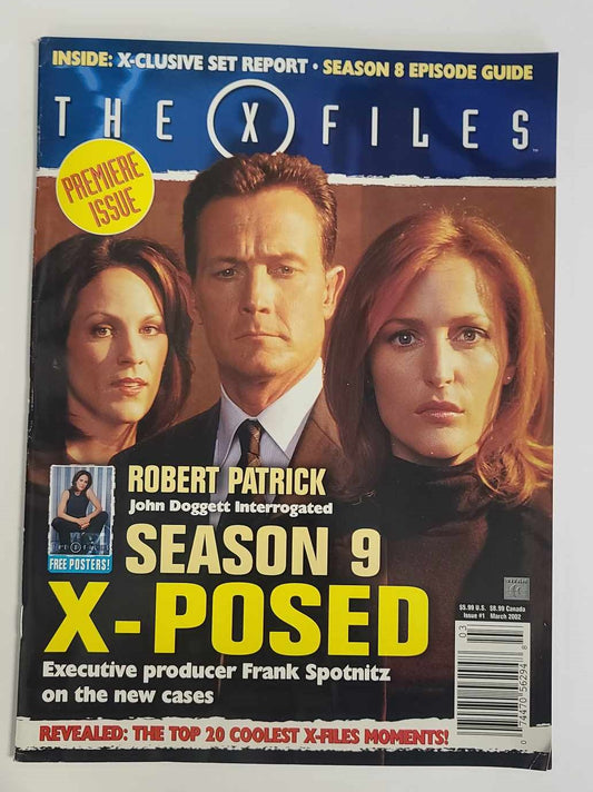 The X-Files Official Magazine - Gillian Anderson, Robert Patrick, and Annabeth Gish Cover Premiere Issue