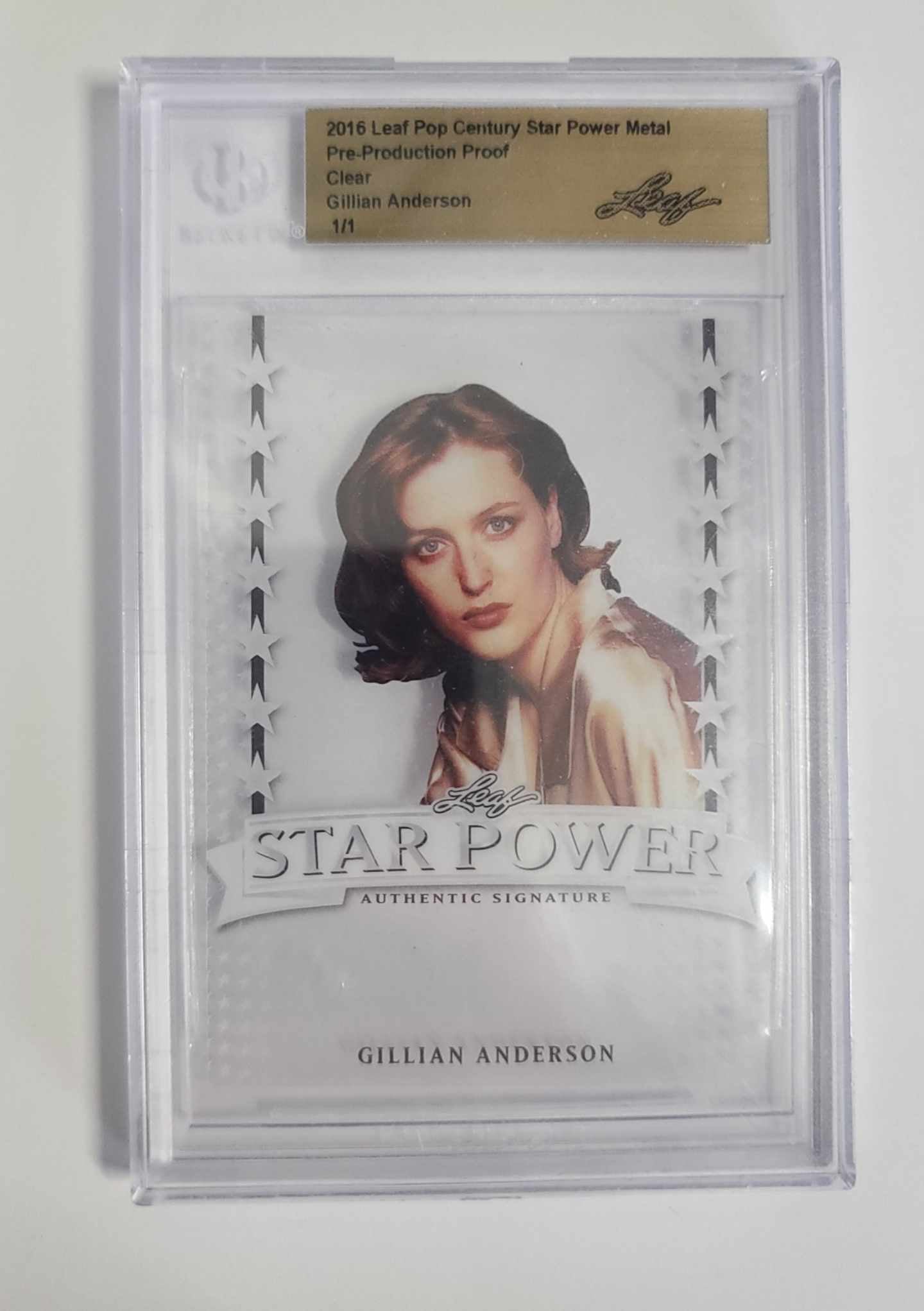 Gillian Anderson Star Power - Leaf Pop Centuries Pre-Production Proof