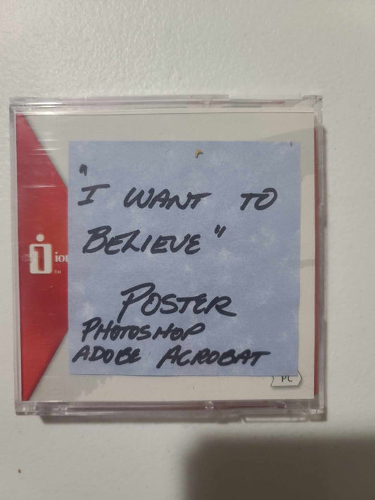 I WANT TO BELIEVE Poster Print -from original File (Copy) 16"x20"