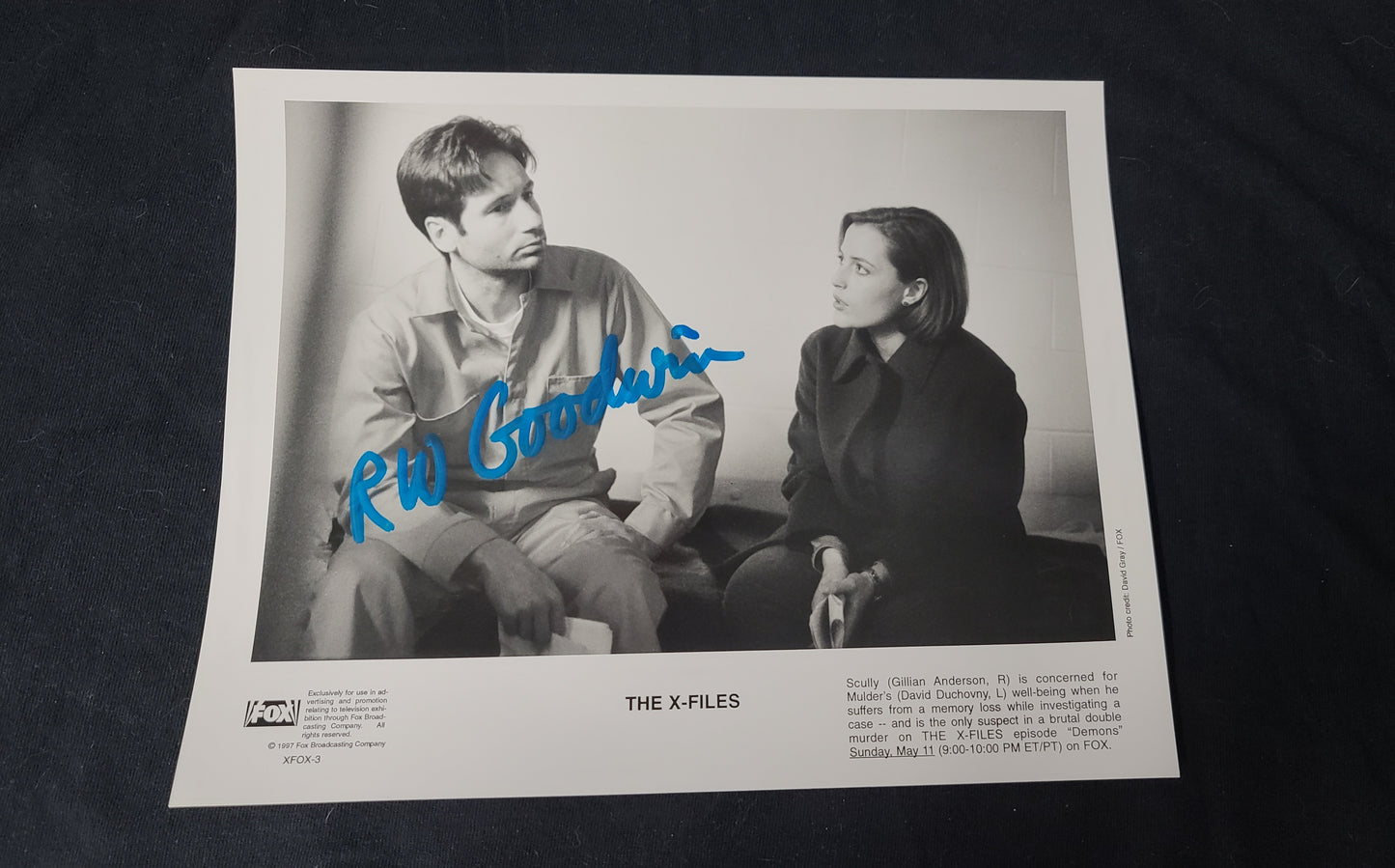 Press Photo autographed by R. W. Goodwin; Producer, Director and Writer for The X-Files. #7