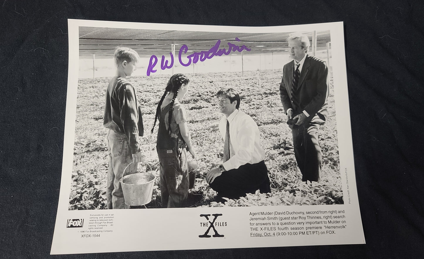 Press Photo autographed by R. W. Goodwin; Producer, Director and Writer for The X-Files. #6