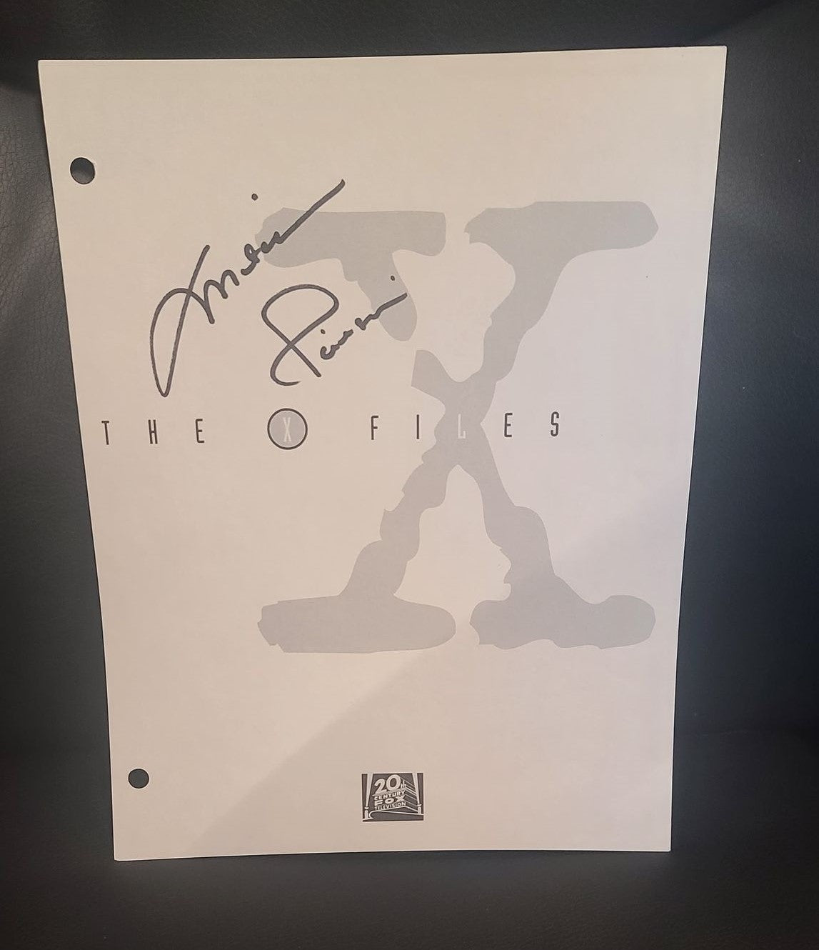Script cover autographed by Mitch Pileggi - Donated by Chris Carter